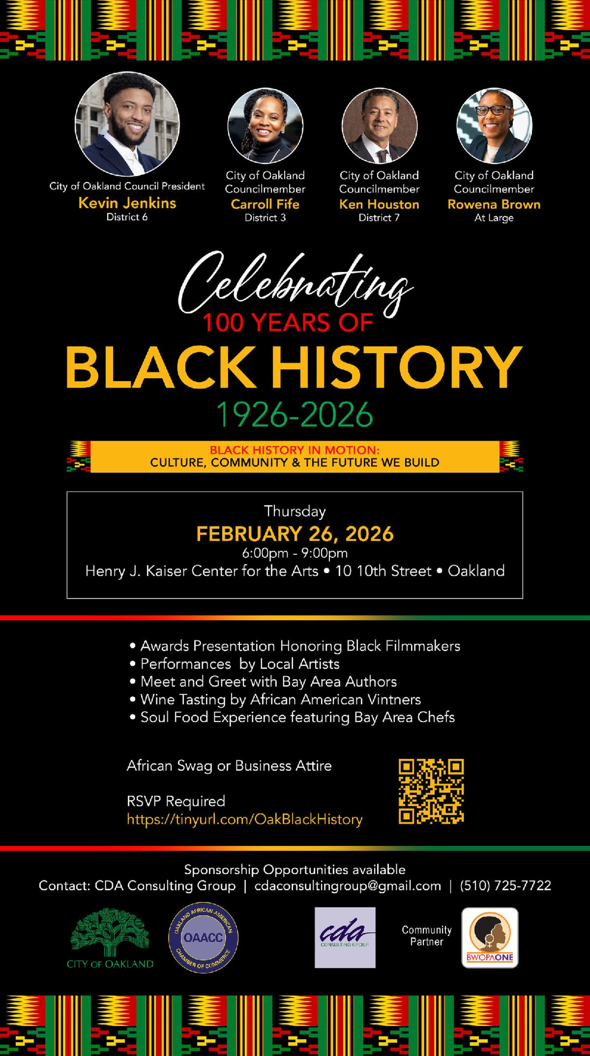 Celebrating 100 YEARS OF BLACK HISTORY 1926-2026