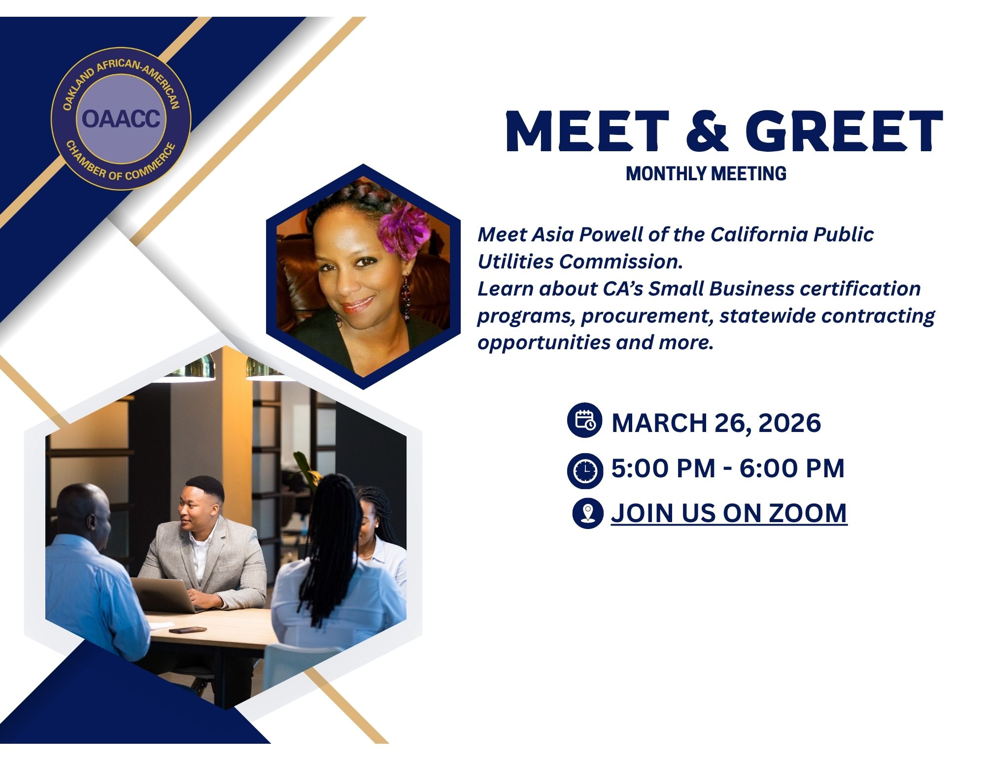 OAACC MEET & GREET MONTHLY MEETING