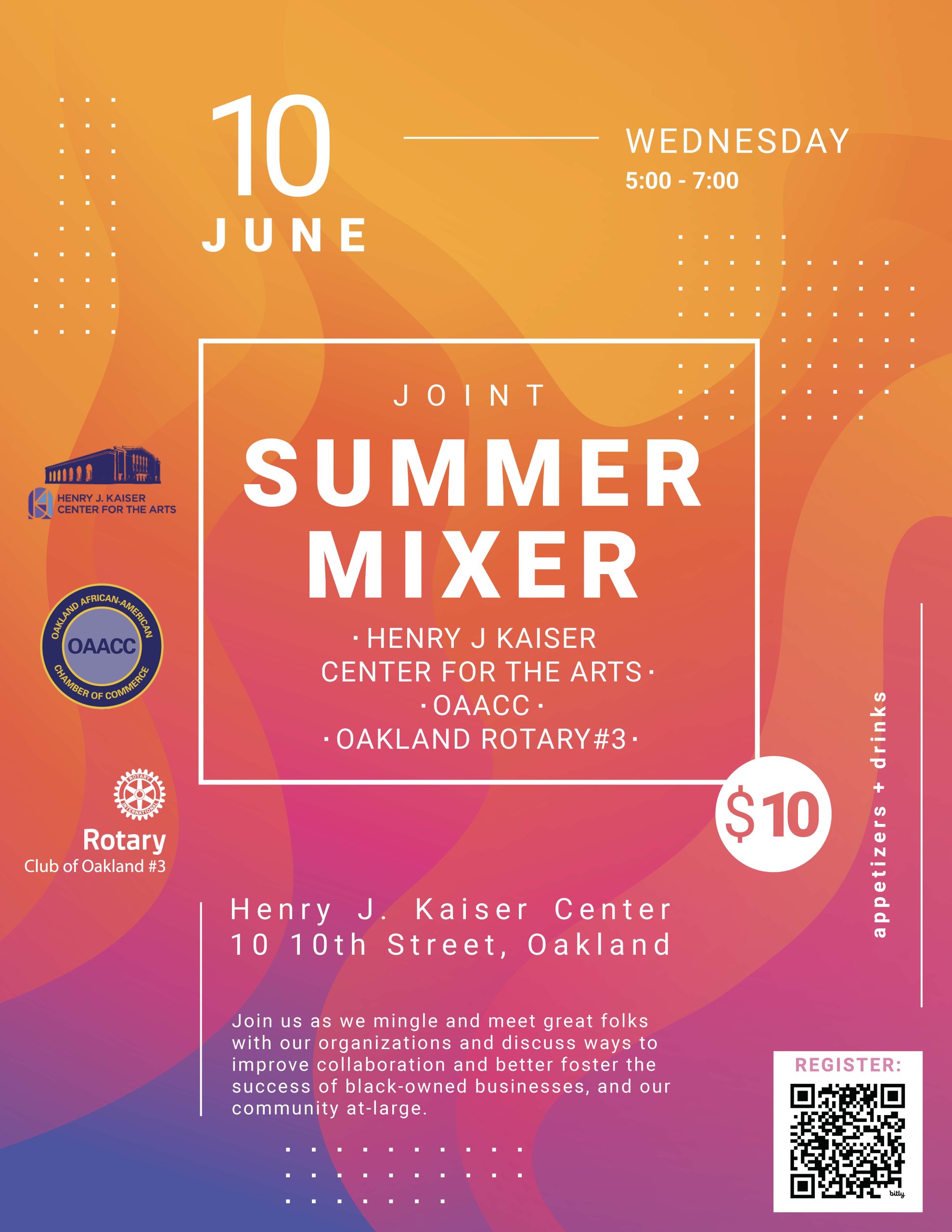 Rotary Club of Oakland #3 JOINT SUMMER MIXER Rotary Club of Oakland #3 JOINT SUMMER MIXER
